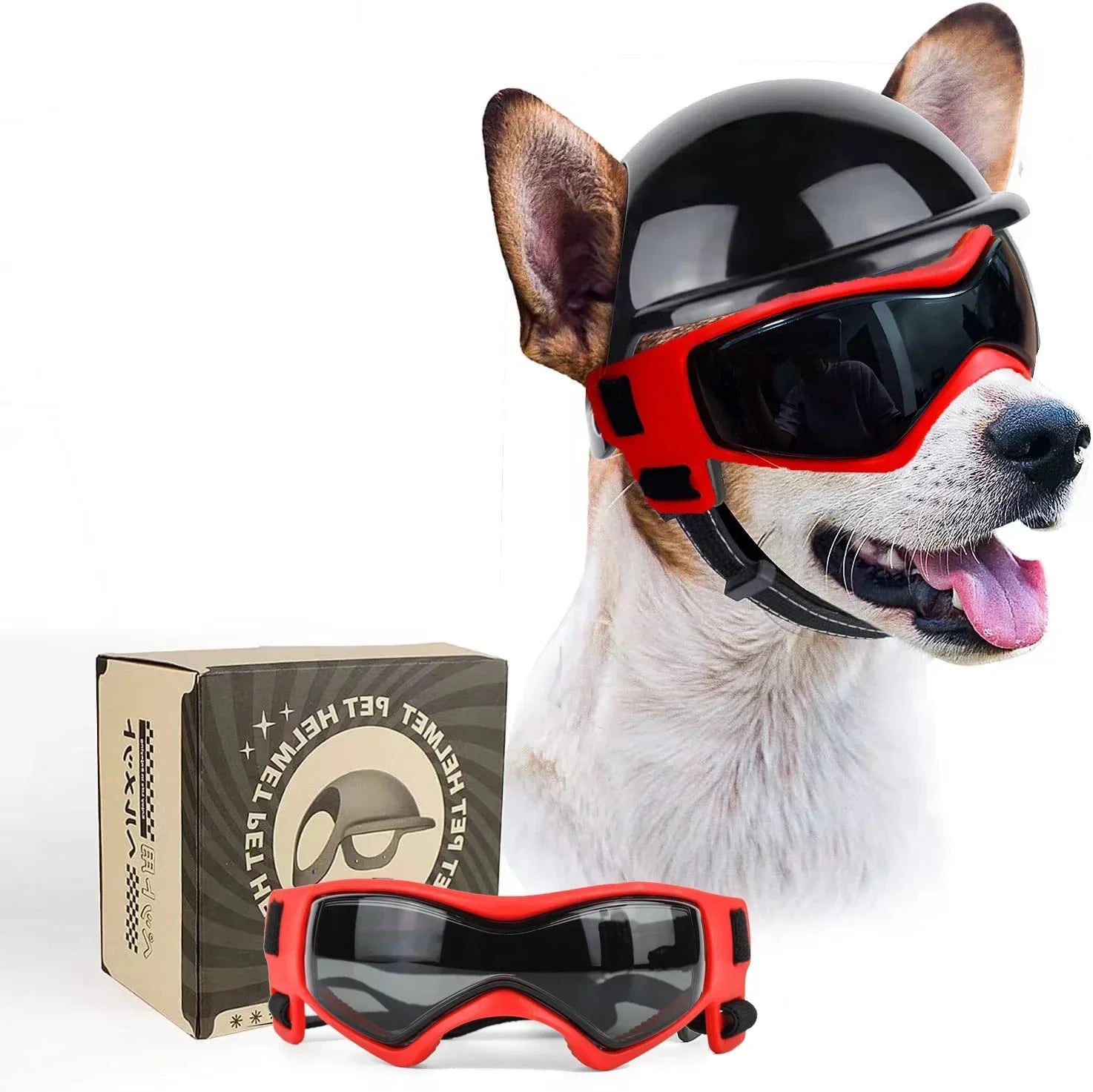 Dog Goggles & Helmet Set