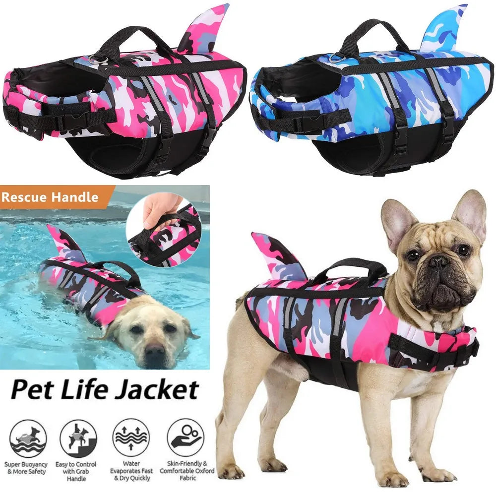 Dog Life Jacket with Shark Fin
